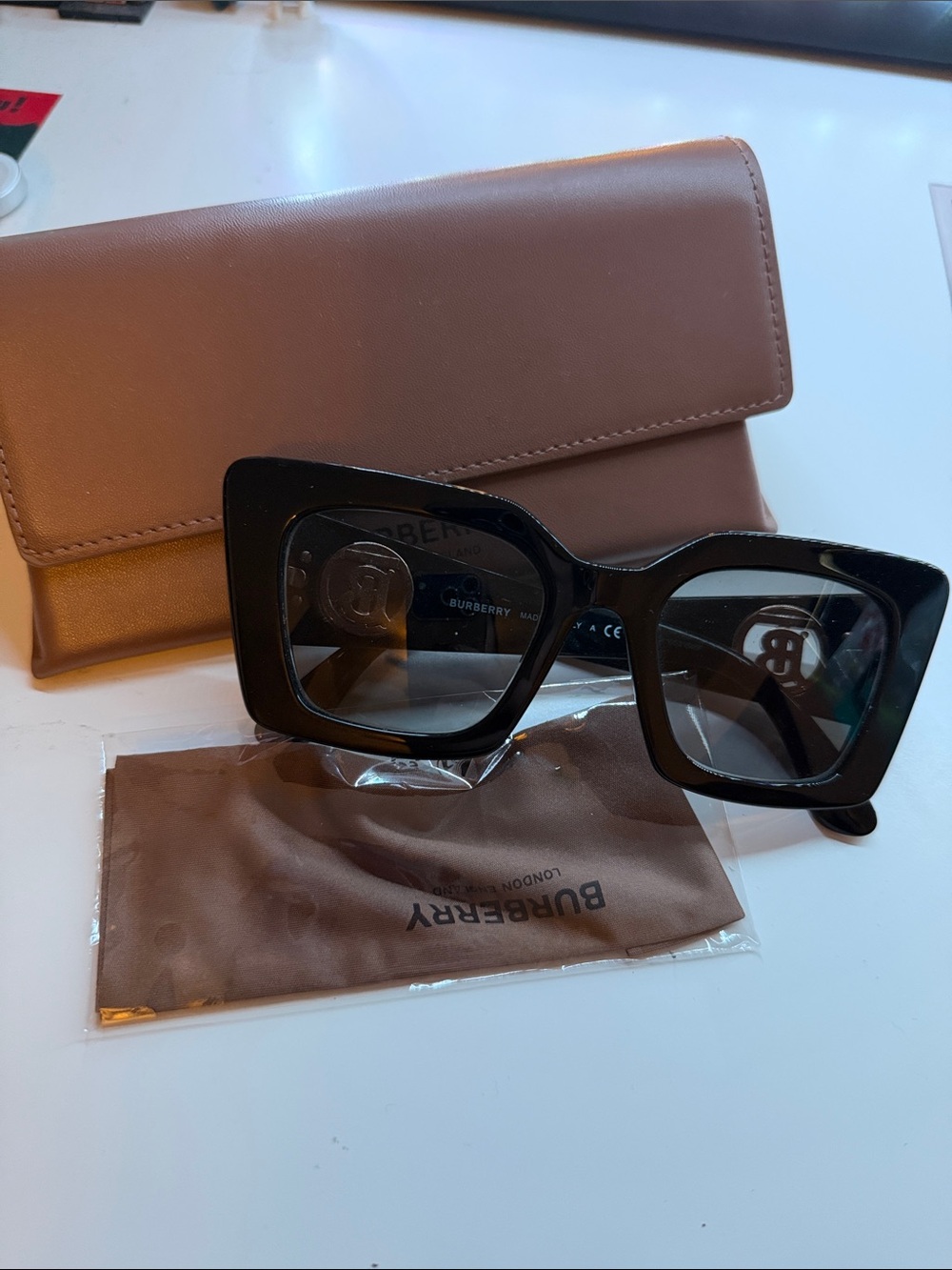 Burberry Black Oversized Square Women’s Sunglasses